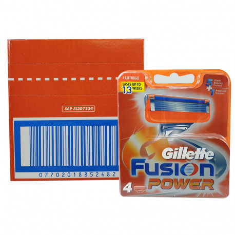 Gillette Fusion 5 power cuchillas 4 u. Minibox.
