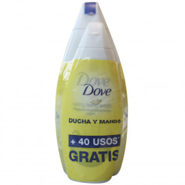 Dove bath gel 500 ml. + hands soap 250 ml. Moisturizing.