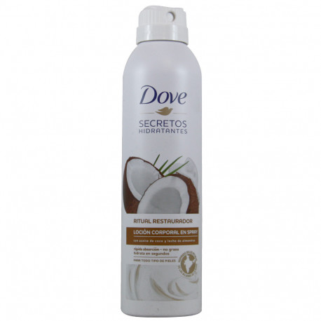 Dove body lotion spray 190 ml. Secrets coconut and almond milk.
