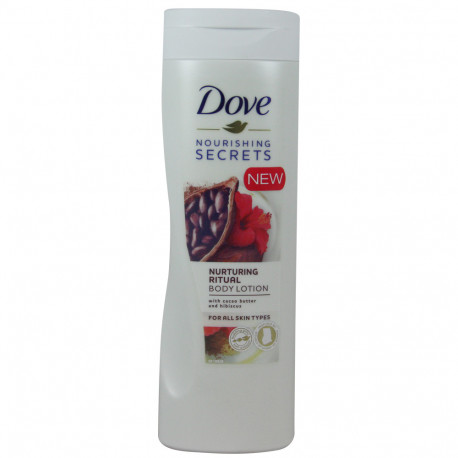 Dove vody lotion 400 ml. Hibiscus and cacao butter.