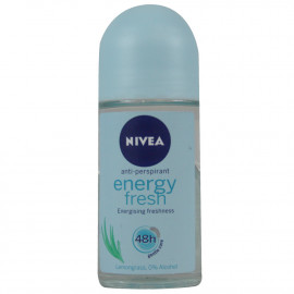 Nivea desodorante roll-on 50 ml. Energy fresh.