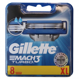 Gillette Mach 3 Turbo cuchillas 8 u.