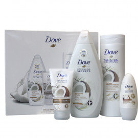 Dove pack ritual restorer. Gel 500 ml. + roll-on 50 ml. + lotion 400 ml. + cream 75 ml.