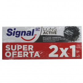 Signal toothpaste 2X75 ml. Charcoal detox.