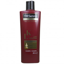 Tresemmé shampoo 400 ml. Smooth keratin with Marula oil.