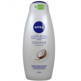 Nivea shower gel 750 ml. Creme coconut & jojoba oil.