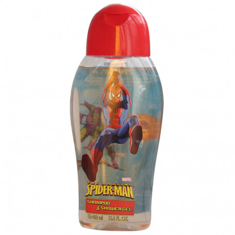 Spiderman gel y champú 400 ml. (rojo)