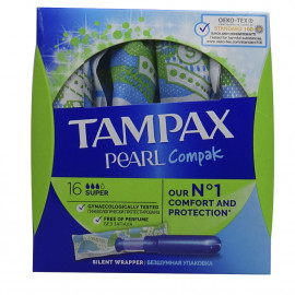 Tampax compak pearl 18 u. Super.