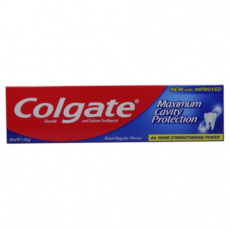 Colgate toothpaste 100 ml. Maximum cavity protection.