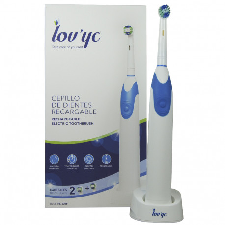 Lov'yc electric toothbrush 1 u. + 2 brush heads recargable minibox.