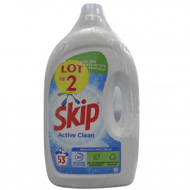 Skip detergente líquido 53+53 dosis 2X2,65 l. Active Clean.