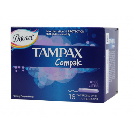 Tampax Compak 16 u. Discret pequeño.