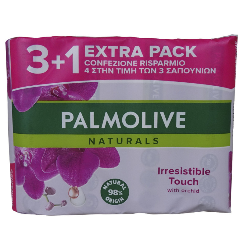 Lot De 4 Savons Palmolive Orchidée 90g – Neufs – Pour Le Corps, Peau Normale – Fabriqué En France