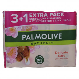Palmolive pastilla de jabón 90 gr. 3+1. Almendra y leche.