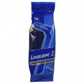 Laser II ready man maquinilla 2 hojas 10 u.