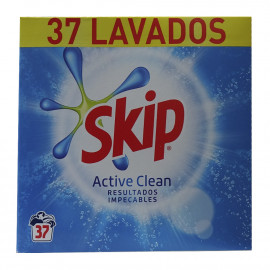 Skip detergente en polvo 37 dosis maleta 2,22 kg. Active Clean.