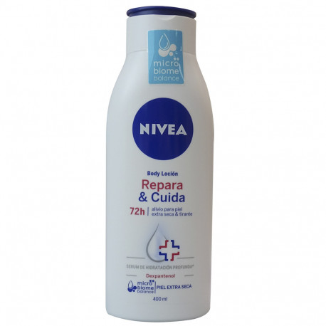 Nivea body milk 400 ml. Repairs & cares for extra dry skin.