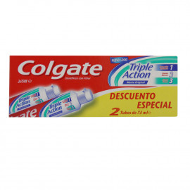 Colgate toothpaste 2 X 75 ml. Triple action.