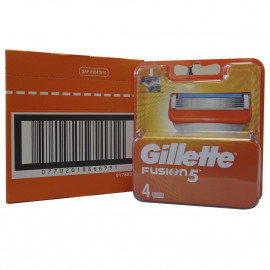 Gillette Fusion 5 recambio cuchillas 4 u. Minibox.