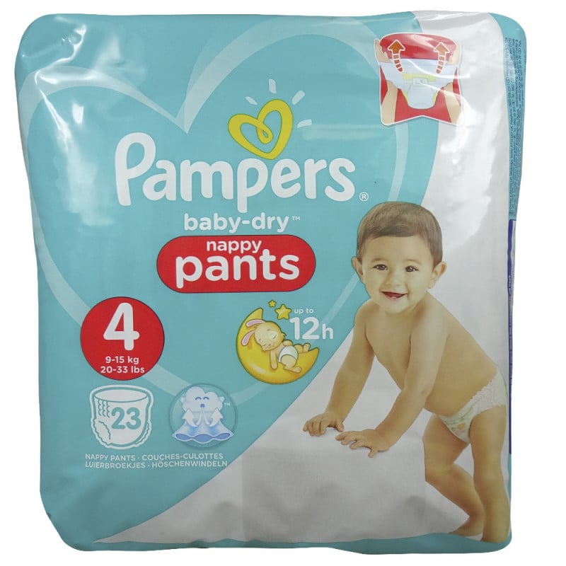 Pampers diapers 23 u. Baby dry size 4 (9-15 kg). - Tarraco Import