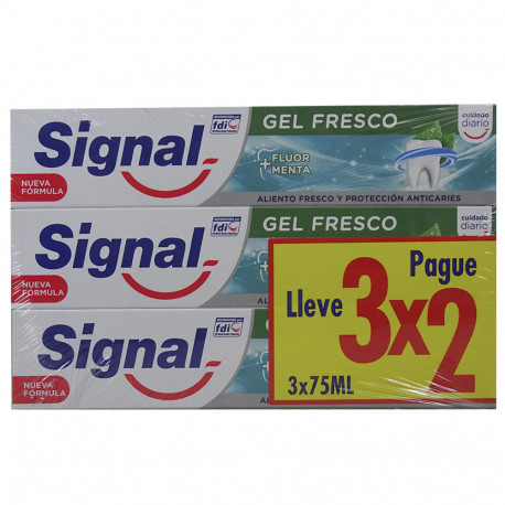 Signal pasta de dientes pack 3X2 Gel Fresco.