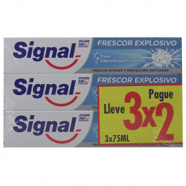 Signal pasta de dientes pack 3X2 Frescor Explosivo.