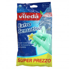 Vileda gloves extra sensation size 7 small 1u.