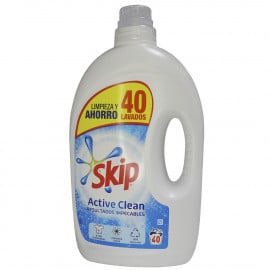 Skip detergente líquido 40 dosis. Active clean.
