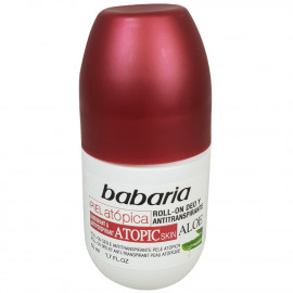 Babaria desodorante roll-on 50 ml. Antitranspirante piel atópica.