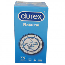 Durex preservativo 12 u. Natural plus.