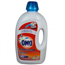 Omo detergente líquido 66 lavados Active clean.!