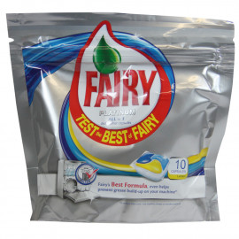 Fairy dishwasher 10 u. Platinum lemon capsules.