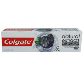 Colgate pasta de dientes 75 ml. Extractos naturales carbón.