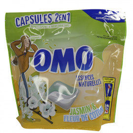Omo detergent in tabs 30 u. 2 in 1 Jasmine and cotton flower.