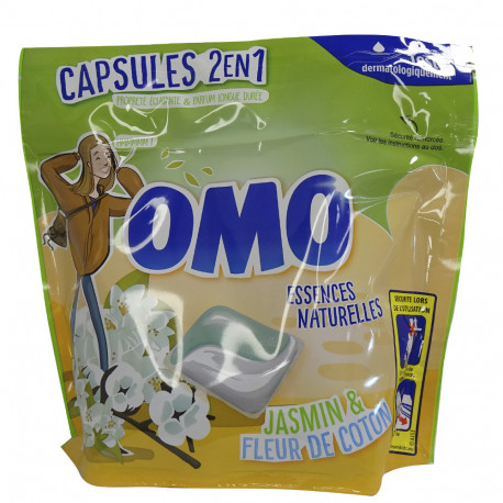 Omo detergent in tabs 30 u. Jasmine and cotton flower.