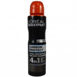 L'Oréal Men expert desodorante spray 150 ml. Carbon protect.