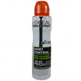 L'Oréal Men expert desodorante spray 150 ml. Shirt control.