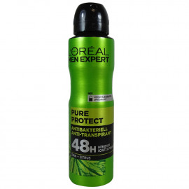 L'Oreal Men expert desodorante spray 150 ml. Pure protect.