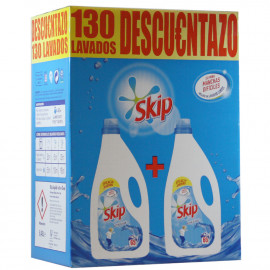 Skip detergente líquido duplo 130 dosis 2X4,225 l. Active Clean.