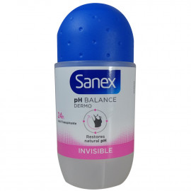 Sanex desodorante roll-on 50 ml. Dermo invisible.