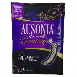 Ausonia discreet compresa 8 u. Extra absorvente boutique color negro.
