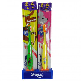 Signal cepillo de dientes 1 u. Kids soft con base ventosa.