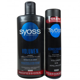 Syoss shampoo 440 ml. + conditioner 200 ml. Volumen.