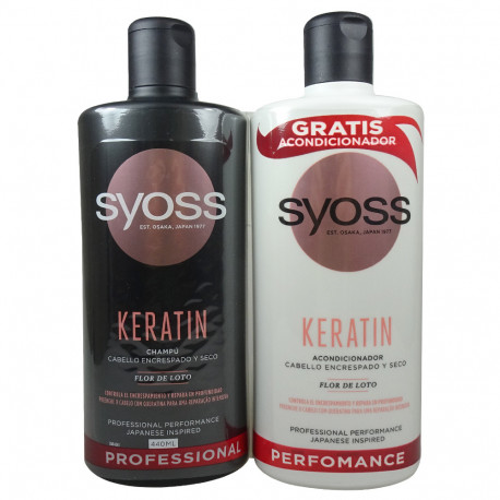 Syoss shampoo 440 ml. + conditioner 440 ml. Keratin.