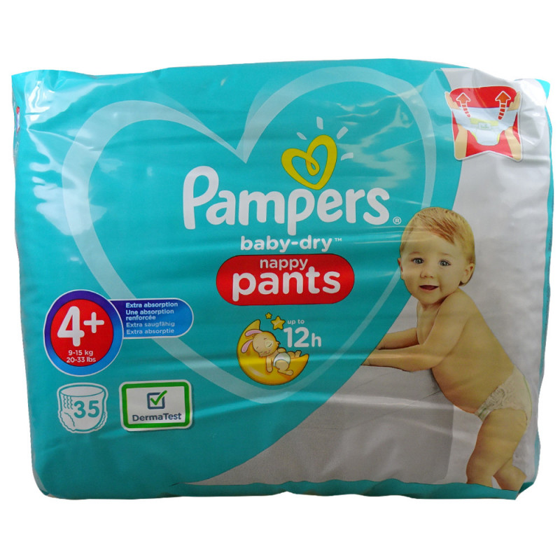 Pampers pañales 35 u. Baby dry talla 4 (9 - 15 kg.) - Tarraco