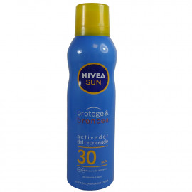 Nivea Sun - Pack de 2 - NIVEA SUN - Protection solaire Spray Huile Sèche  FPS 30 PROTECT & BRONZE 200ml