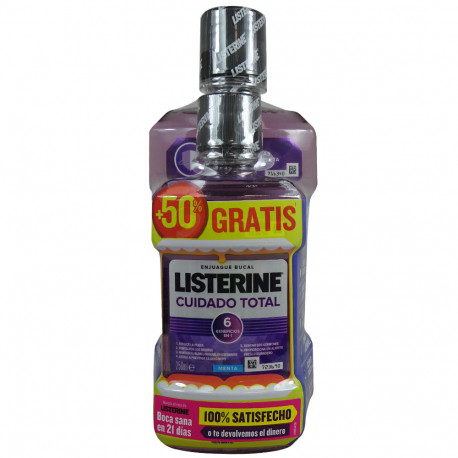 Listerine antiseptic mouthwash 500 ml. + 250 ml. Total care.