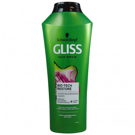 Gliss shampoo 370 ml. Bio-tech restore.