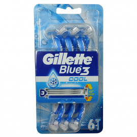 Gillette Blue 3 6 Cool Display Pack 6 u.