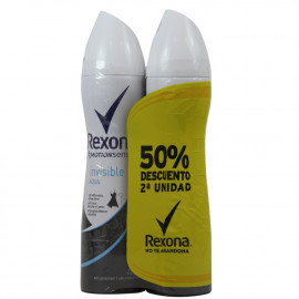 Rexona desodorante spray 2 X 200 ml. Invisible Aqua.